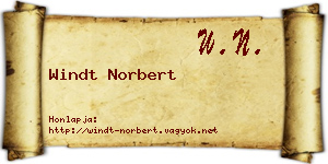 Windt Norbert névjegykártya
