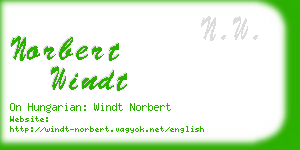 norbert windt business card